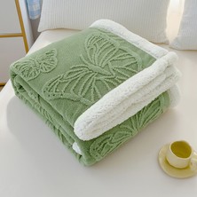 Out Yuy 1 Parça Butterfies Jakarlı Battaniye Yumuşak Rahat 100*150CM (Yurt Dışından)