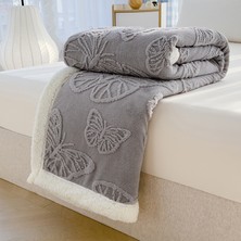 Out Yuy 1 Parça Butterfies Jakarlı Battaniye Yumuşak Rahat 100*150CM (Yurt Dışından)