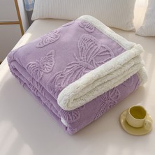 Out Yuy 1 Parça Butterfies Jakarlı Battaniye Yumuşak Rahat 100*150CM (Yurt Dışından)