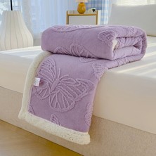 Out Yuy 1 Parça Butterfies Jakarlı Battaniye Yumuşak Rahat 100*150CM (Yurt Dışından)