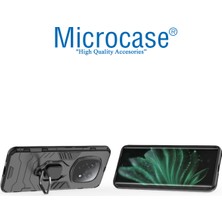 Microcase Xiaomi 14T Pro ile Uyumlu Batman Serisi Yüzük Standlı Armor Kılıf - Siyah AL3349