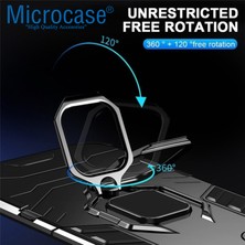 Microcase Xiaomi 14T Pro ile Uyumlu Batman Serisi Yüzük Standlı Armor Kılıf - Siyah AL3349