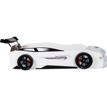 Ferramini Beyaz Arabalı Yatak Sport Mst Işıklı +Ortopedik Yatak