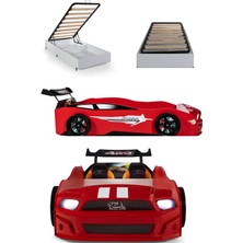 Ferramini Bazalı Kırmızı Arabalı Yatak Sport Mst Işıklı