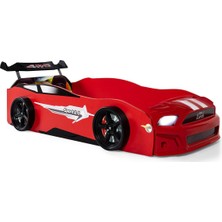 Ferramini Bazalı Kırmızı Arabalı Yatak Sport Mst Işıklı