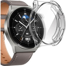 Ekoodukkan Huawei Gt3 Pro 43MM Uyumlu Tam Koruma Kasa ve Ekran Koruyucu Silikon Kılıf