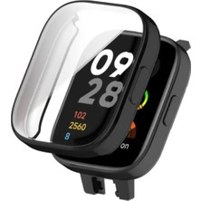 Ekoodukkan Xiaomi Redmi Watch 3 -  Uyumlu Tam Koruma Kasa ve Ekran Koruyucu Silikon Kılıf