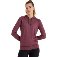 Kadın Kapüşonlu Flash Thermal Bordo Sweatshirt C8T3N9O5