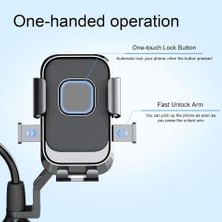 Motosiklet Telefon Tutucu Metal Bağlantı Aparatlı,ayna Bağlantılı,otomatik Kilitlemeli, Scooter, Bisiklet