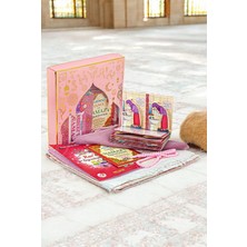 İhvan Online Kızım Için Üç Boyutlu Namaza Hazırlık Yasin ve Seccade Seti - Pembe