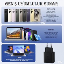 Bydiz Samsung Galaxy (45W) Hızlı Şarj Aleti, S24 S23 S22 S21, Hızlı Şarj Apple iPhone 11/12/13/14/15/16/pro/max