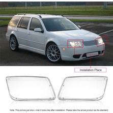Hbemirror 1 Çift Araba Far Camı Kapağı Kafa Işık Lambası Gölge Kabuk Lens Abajur Volkswagen Vw Mk4 Jetta Bora 1998-2004 (Yurt Dışından)