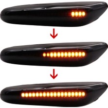 Hbemirror Bmw 328I E90 E91 E92 E93 E46 E60 Füme LED Çamurluk Yan Işaretleyici Işık Sıralı Dönüş Sinyal Lambası X2 (Yurt Dışından)