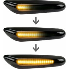Hbemirror Bmw 328I E90 E91 E92 E93 E46 E60 Füme LED Çamurluk Yan Işaretleyici Işık Sıralı Dönüş Sinyal Lambası X2 (Yurt Dışından)