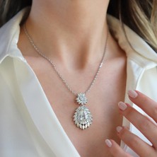 Necati Gün Okyanusun Kalbi Damla Sky Diamond Gümüş Kolye