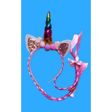 Madam Shushu Unicorn Postişli Ponponlu Çiçekli Çocuk Taç