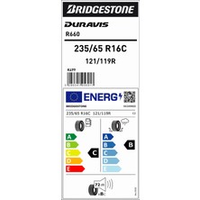 Bridgestone 235/65 R16c 121/119r R660 Yaz Lastiği (Üretim Yılı:2025)