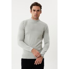 Twister Jeans Et 3638 Yarım Boğazlı Dokuma Detaylı Erkek Kazak