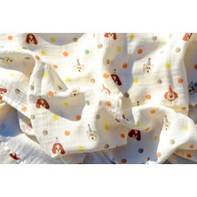 The Little Leo Arthur Çift Katlı Müslin Bebek Örtüsü / Bebek Battaniyesi / Yenidoğan / Bebek Hediye