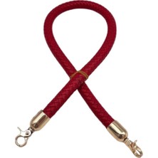 Angel Çanta Aksesuar Kırmızı Renk Uzun Tek Örme Çanta Sapı Light Gold Metal