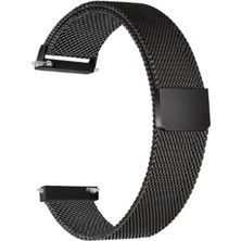 Ekoodukkan Huawei Gt5 Gt4 - 41MM (18MM) Uyumlu Hasır Mıknatıslı Metal Kordon Kayış