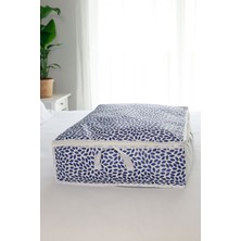 Rek Home Yaprak Desenli Pencereli Baza Altı Yastık Yorgan Kazak Hurcu / 60 x 45 x 15