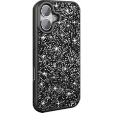 Teleplus Apple iPhone 16 Kılıf Diamon Taşlı Tasarım Pırlanta Kapak