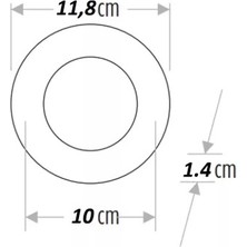 UZMLİGHT Horoz Slim LED Spot 6W 6500K 510LM 105MM ( Beyaz Kasa )( Slım Seri