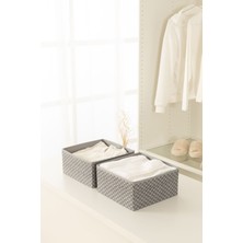 Rek Home 2'li Balıksırtı Desenli Çocuk Odası Dolap Çekmece Içi Çamaşır Düzenleyici Saklama Kutusu Organizer