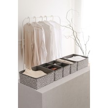 Rek Home 6'lı Yaprak Desenli Çocuk Odası Dolap Çamaşır Çekmece Içi Düzenleyici Kutu Saklama Kutusu Organizer
