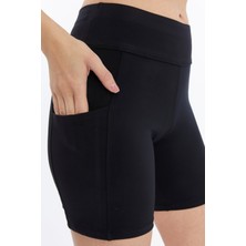 Ghio Barmire Toparlayıcı Yüksek Bel Midi Boy Cepli Spor Tayt