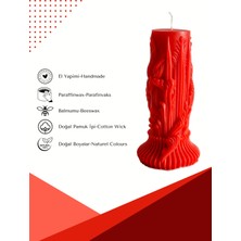 Arista Candle Pillar Of Grace, Zarafetin Sütunu Vanilla Kokulu Dekoratif  2 Adet Kırmızı Mum