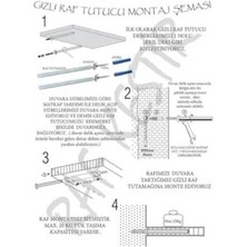 Beyaz Duvar Rafı Mdflam Parça Raf Uçan Raf 50 x 20