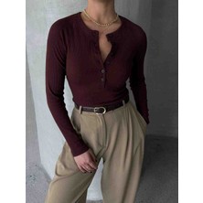 Kahverengi Uzun Kollu Body