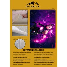 Doruklar Home Collection Kaymaz Taban Makinada Yıkanabilir Dijital Baskı Valorant Reyna Desenli Çocuk Odası Halısı Dot Taban Halı VL19