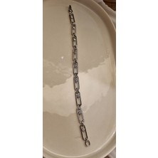 Demce İthal Tasarım Zirkon Taşlı Oval Bileklik