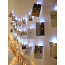Yes Lighting 20 Mandallı Pilli Ip LED - Beyaz Işık