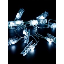 Yes Lighting 20 Mandallı Pilli Ip LED - Beyaz Işık