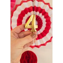 Pekshop 40 Yaş Gold Mum Rakam Pasta Mumu Yaş Mum Gold Renk