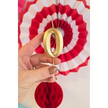 Pekshop 40 Yaş Gold Mum Rakam Pasta Mumu Yaş Mum Gold Renk