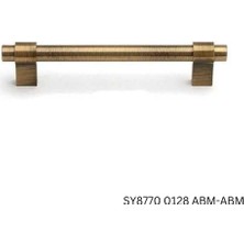 System Mobilya Kulbu Antik Sarı Renk 128 mm Kulp (SY8770 0128 Abm-Abm)