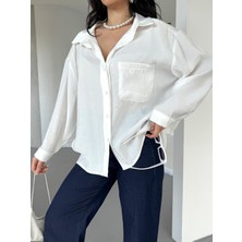 New Season  Modal Oversize Gömlek Standart / Oversize Gömlek