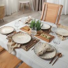 Keramika Vintage Cream Sirius Servis Tabağı 27 cm 6 Adet