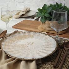 Keramika Vintage Cream Sirius Servis Tabağı 27 cm 6 Adet