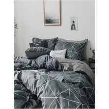 Rimo Home Füme Desenli Çift Taraflı Çift Kişilik Nevresim Takımı Standart Ebat