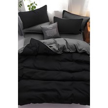 Rimo Home Çift Kişilik Dark Serisi Nevresim Takımı Black Grey Desenli Standart Ebat Polycotton