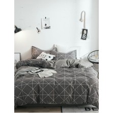 Rimo Home Çift Kişilik Nevresim Takımı Gri Renkli Desenli Polycotton Kumaş ile Şık Tasarım