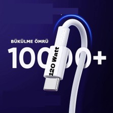 Matutech 120W Type-C To Type-C Hızlı Şarj ve Data Kablosu Beyaz