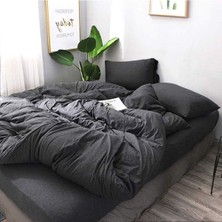 Rimo Home Çift Kişilik Siyah Ranforce Nevresim Takımı