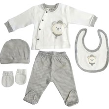 Aziz Bebe 5346 Erkek Bebek Grı 5'li Hastane Çıkışı